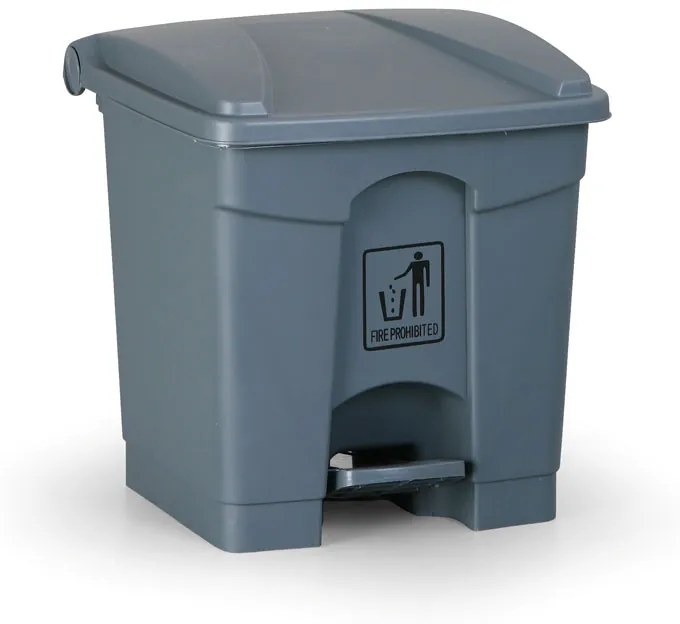 Nášľapný viacúčelový kôš na odpadky, 30 l, 350 x 400 x 340 mm, sivá