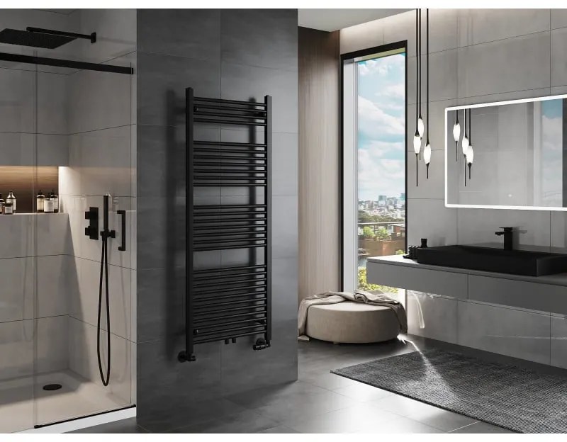 Mexen Mars, vykurovacie teleso 1500 x 600 mm, 729 W, čierna, W110-1500-600-00-70