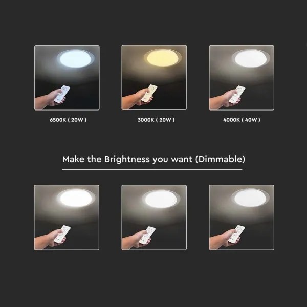 LED Stmievateľné stropné svietidlo LED/40W/230V 3000K/4000K/6500K + DO