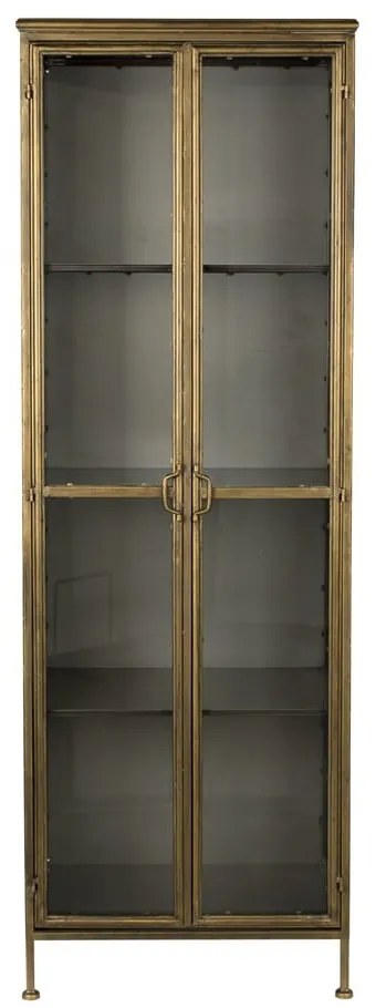 Kovová vitrína v zlatej farbe 64x184 cm Gertlush – Dutchbone