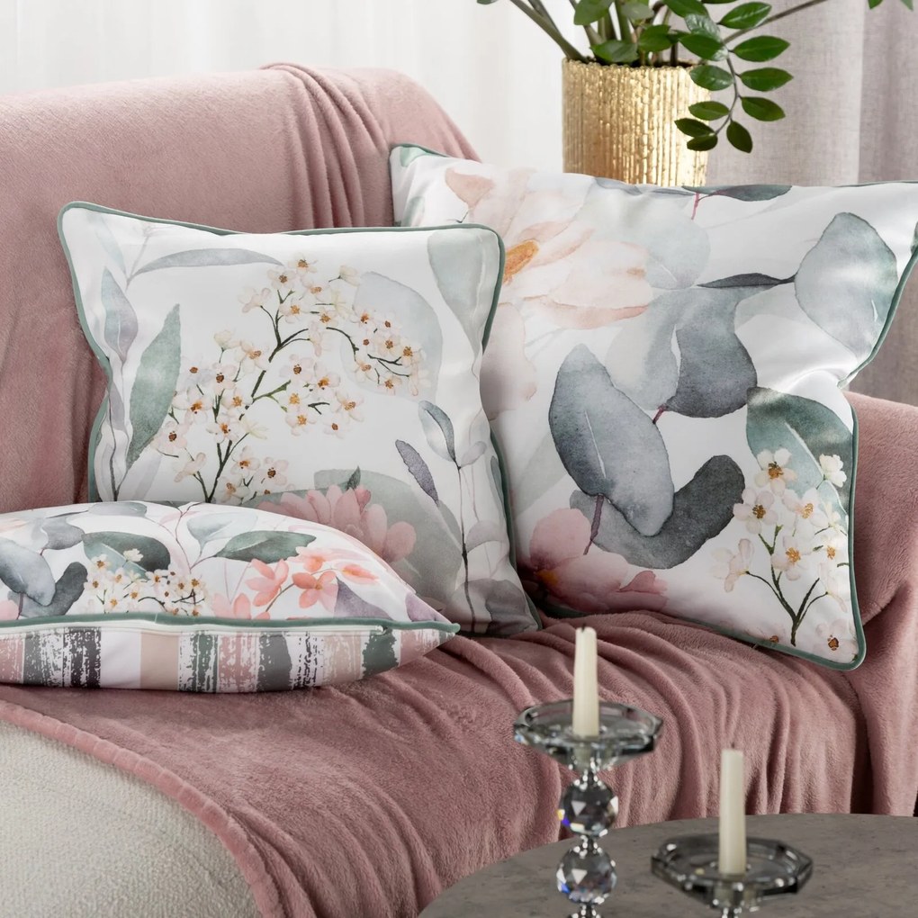 EUROFIRANY DEKORAČNÁ OBLIEČKA NA VANKÚŠ PREMIUM JULIET 60X60 CM KVETY