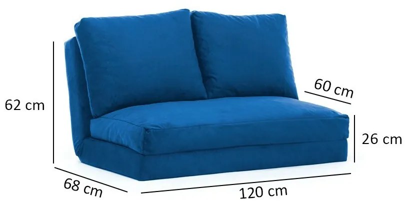 Rozkladacia pohovka Taida Blue