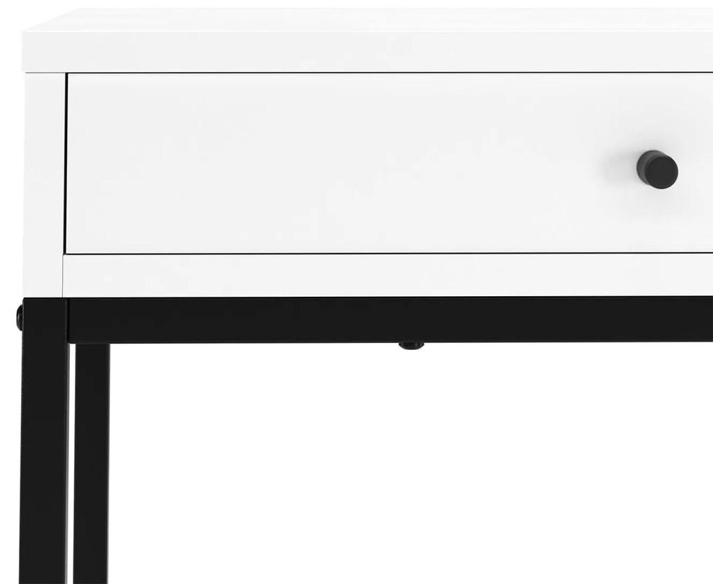 Písací stôl Trewolo 110 cm biely/čierny