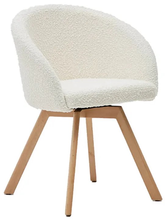 Jedálneská stolička viran fleece biela MUZZA