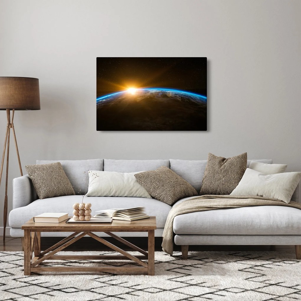 Obraz planéty Zem z vesmíru (90x60 cm)
