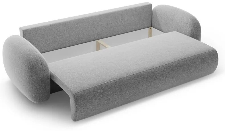 Svetlosivá ženilková rozkladacia/s úložným priestorom pohovka 262 cm Tonale – Cosmopolitan Design