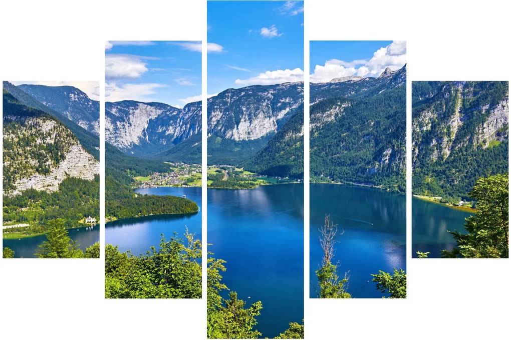 Obraz - Halštatské jazero, Hallstatt, Rakúsko (150x105 cm)