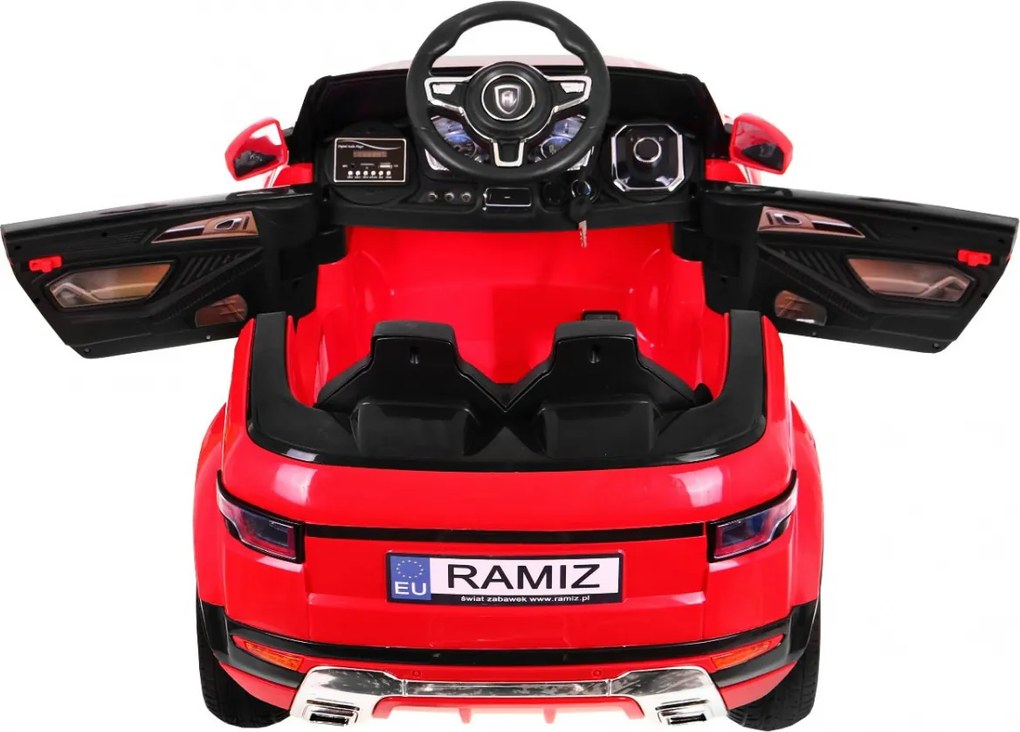 Ramiz Elektrické auto Rapid Racer pre deti, červené SUV + diaľkové ovládanie