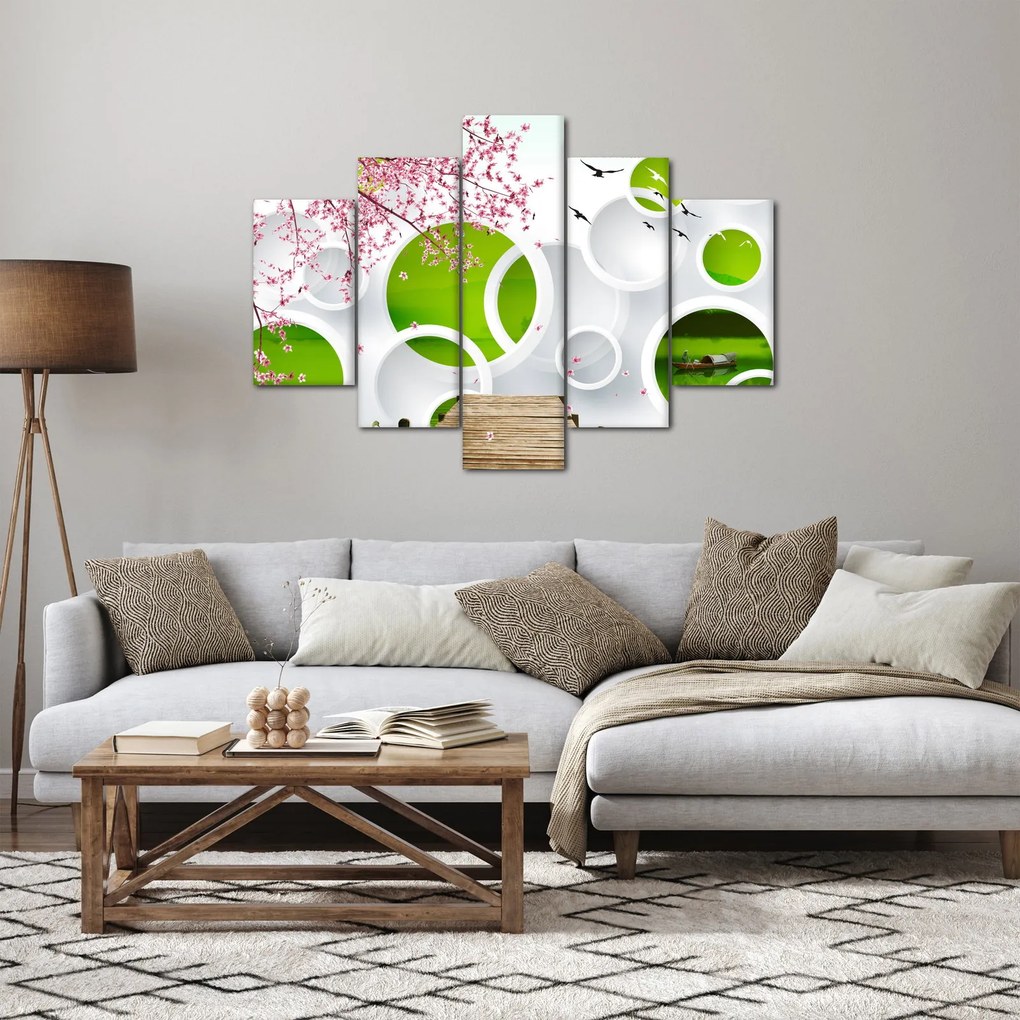 Obraz - Mólo nad jazerom (150x105 cm)