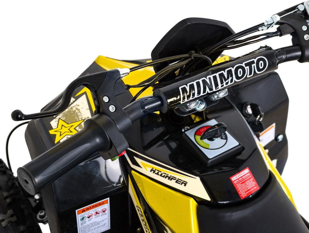 Ramiz Štvorkolka na batérie HIPERFECT žltá 35km/h + 1000W motor + Nafukovacie kolesá + Nastavenie sedadla