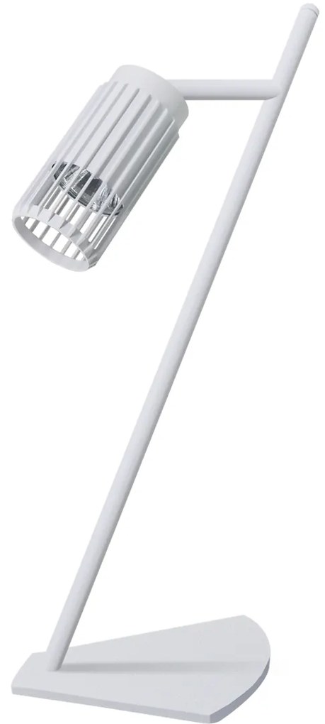 Stolná lampa Vertical, 1x biele kovové tienidlo, w