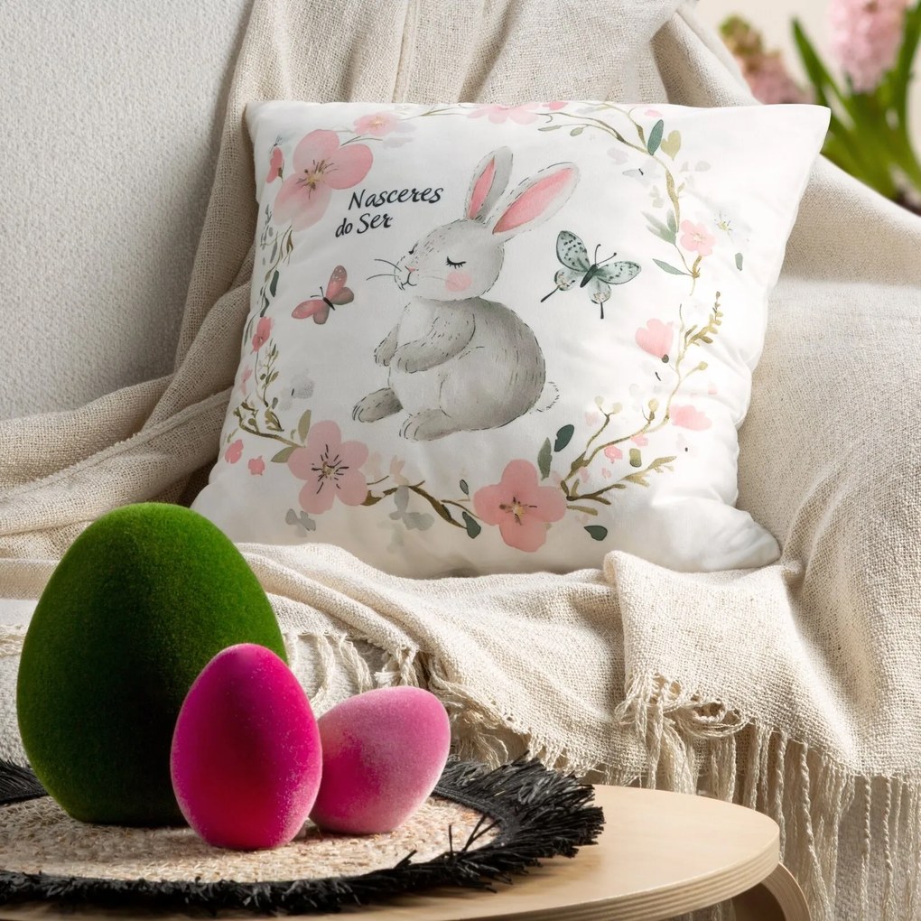 VEĽKONOČNÁ DEKORAČNÁ OBLIEČKA NA VANKÚŠ CONY1 45X45 CM VZOROVANÁ