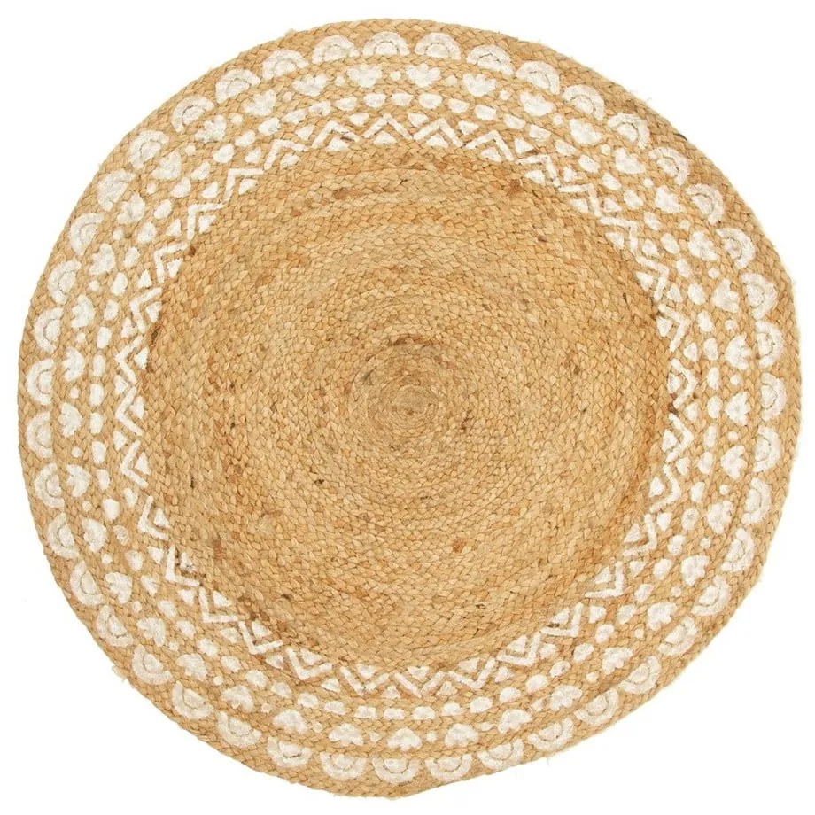 Jutový koberec s prímesou bavlny Sass & Belle Ibiza, ø 90 cm