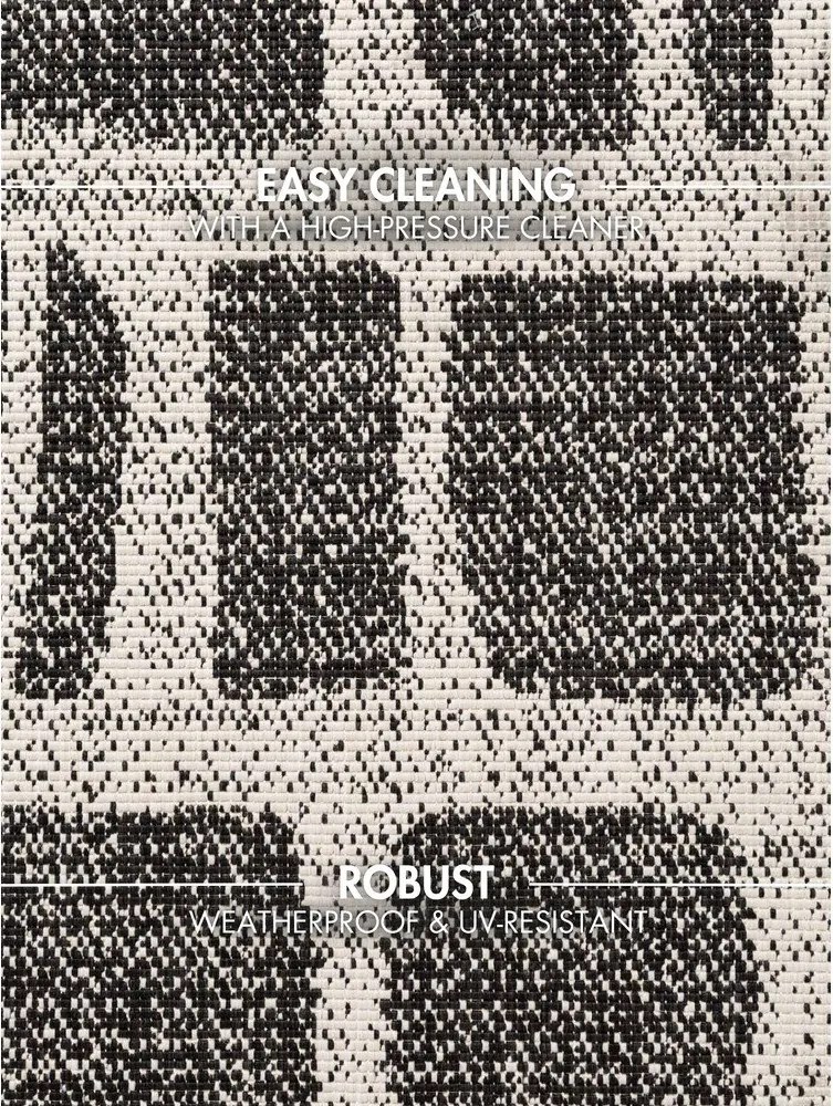 Čierny/krémovobiely vnútorný a vonkajší koberec 160x230 cm Haringey Ruskin – Ted Baker