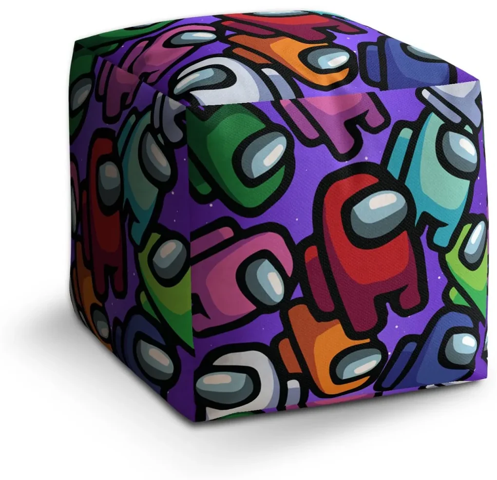 Sablio Taburet Cube AMONG US Levitujúci: 40x40x40 cm