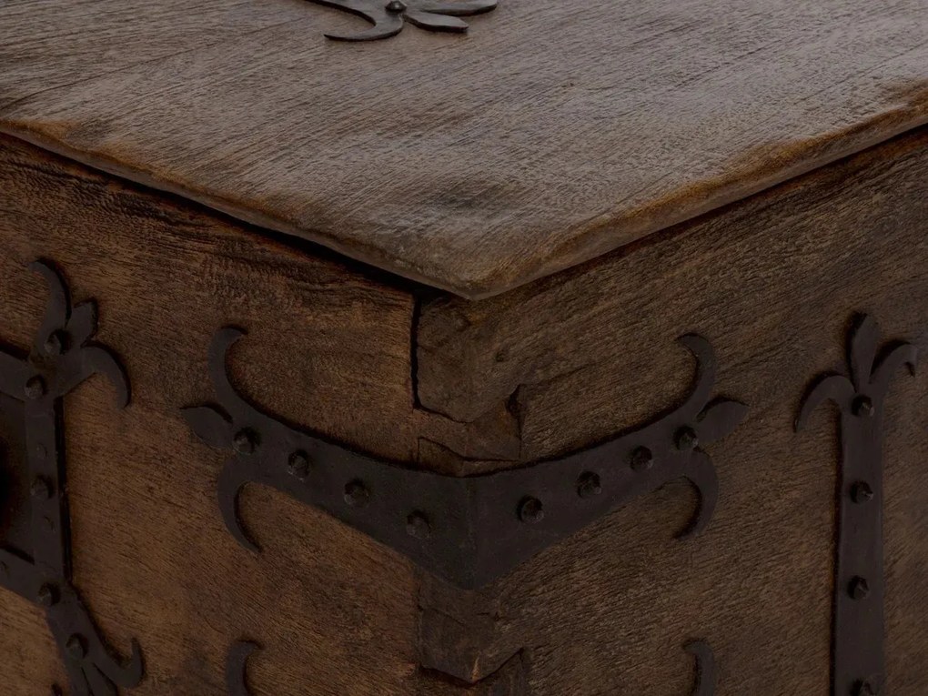 furniture-nabytek.cz - Masivní konferenční stolek Aladin z mangového dřeva, voskovaný, hnědý – 92×70×40 cm
