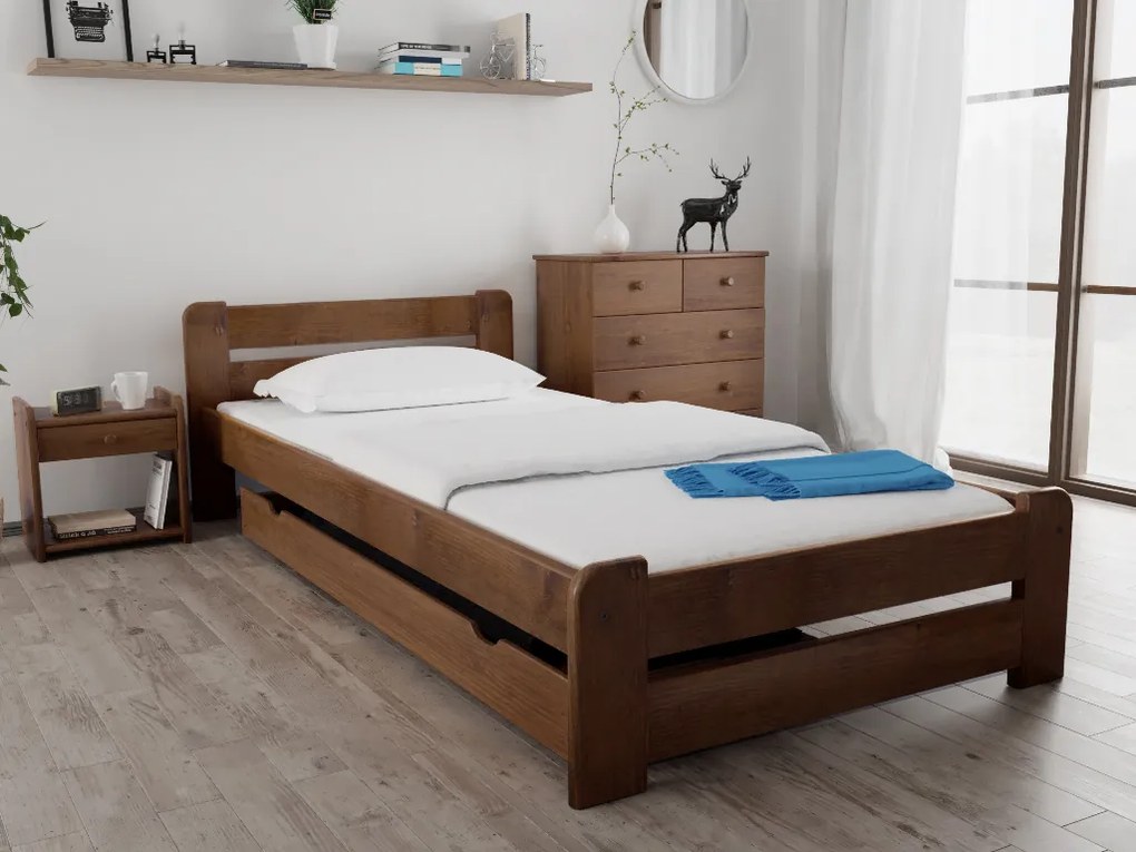 Posteľ Laura 80 x 200 cm, dub Matrac: Matrac COCO MAXI 20 cm