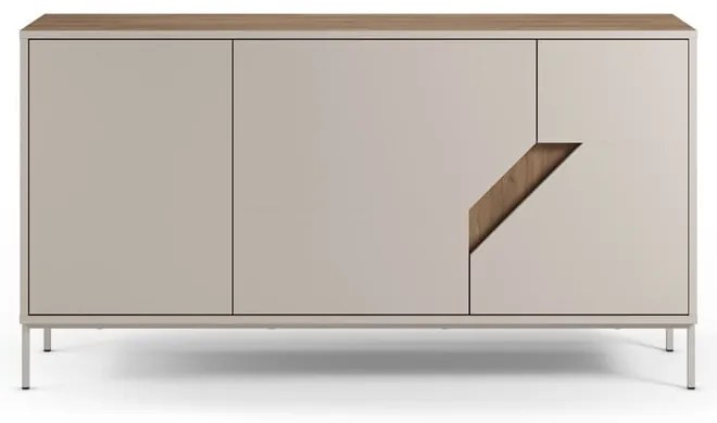 Komoda v dekore duba v krémovo-prírodnej farbe 150x80x40 cm Lilou – Marckeric