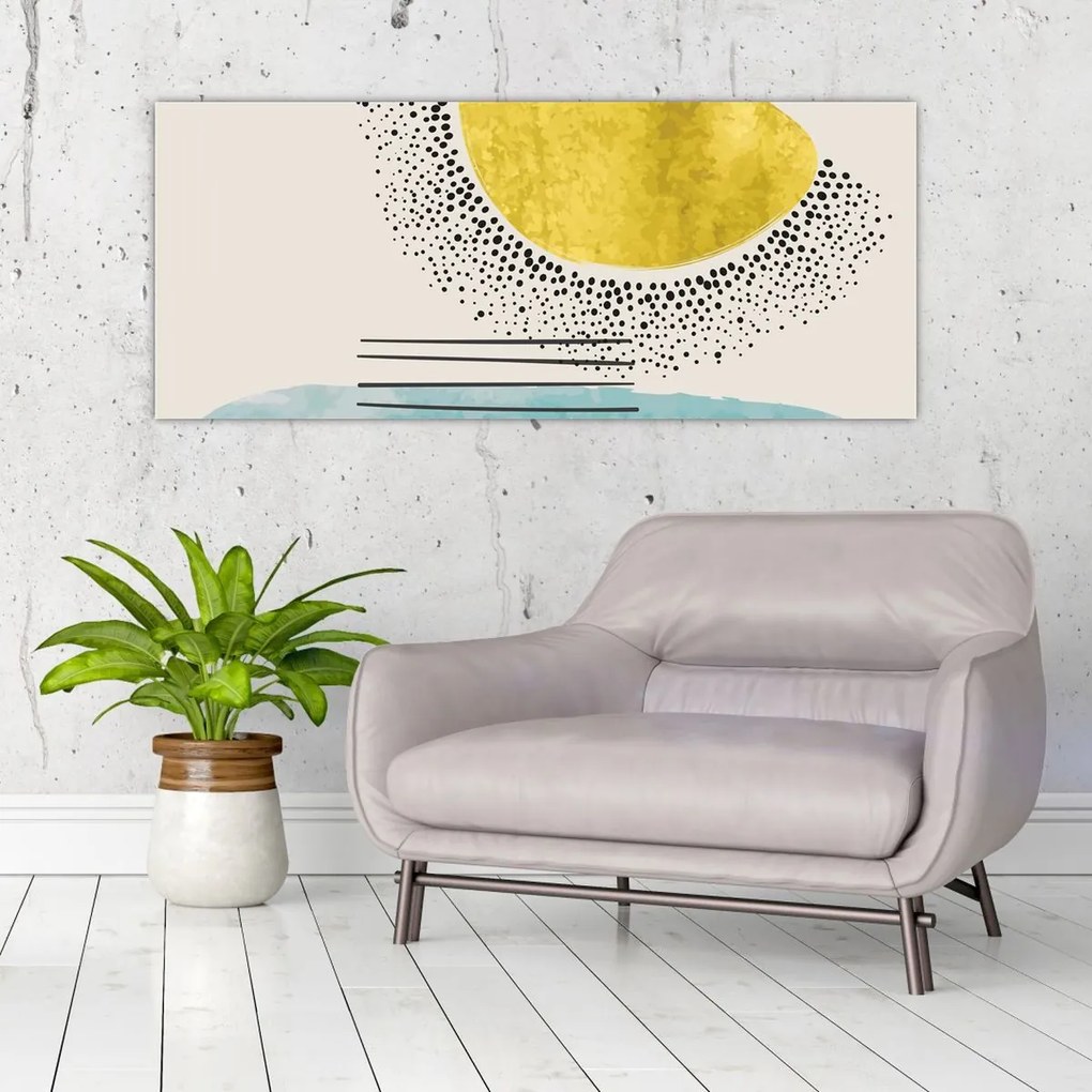 Obraz - Abstraktná maľba pláže N⁰2 (120x50 cm)