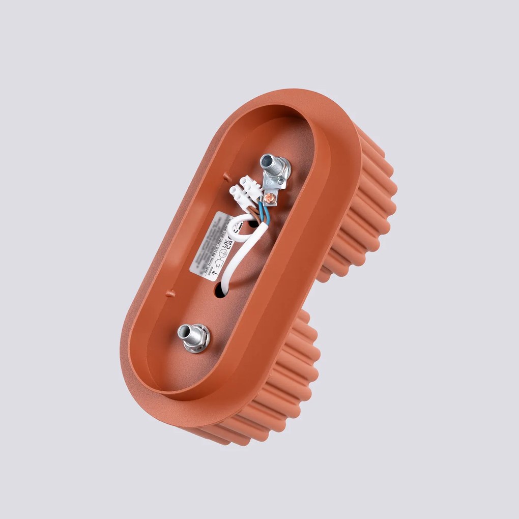 Stropné svietidlo Aura, 2x okrovo červené hliníkové tienidlo, (6 cm)