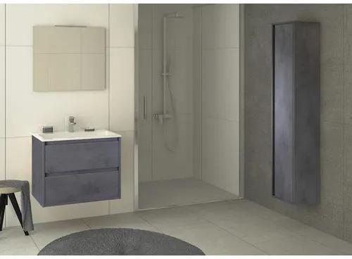 Kúpeľňová zostava Sanox Porto mramor zrkadlo 90 cm antracit s LED