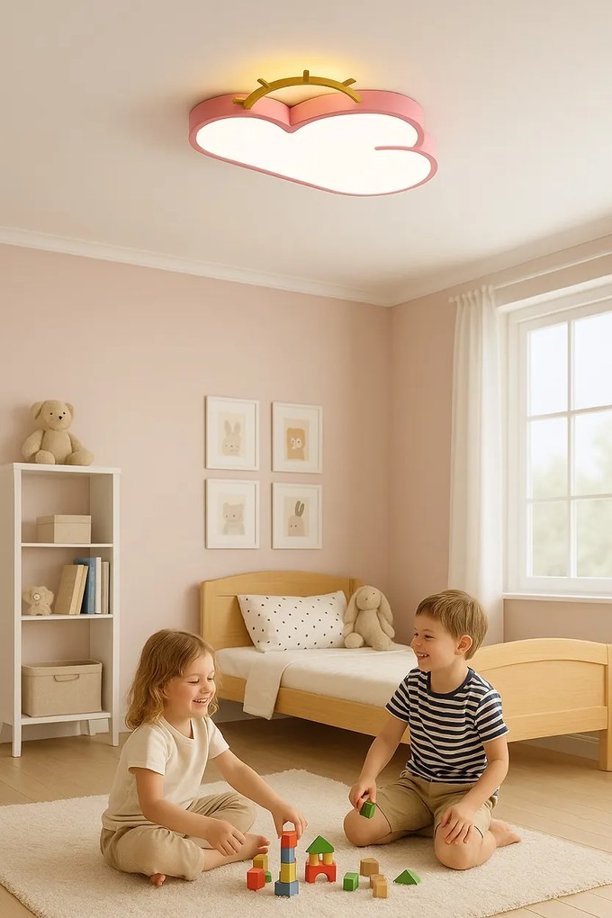 IKO LED stropná lampa s diaľkovým ovládačom – Ružový oblak