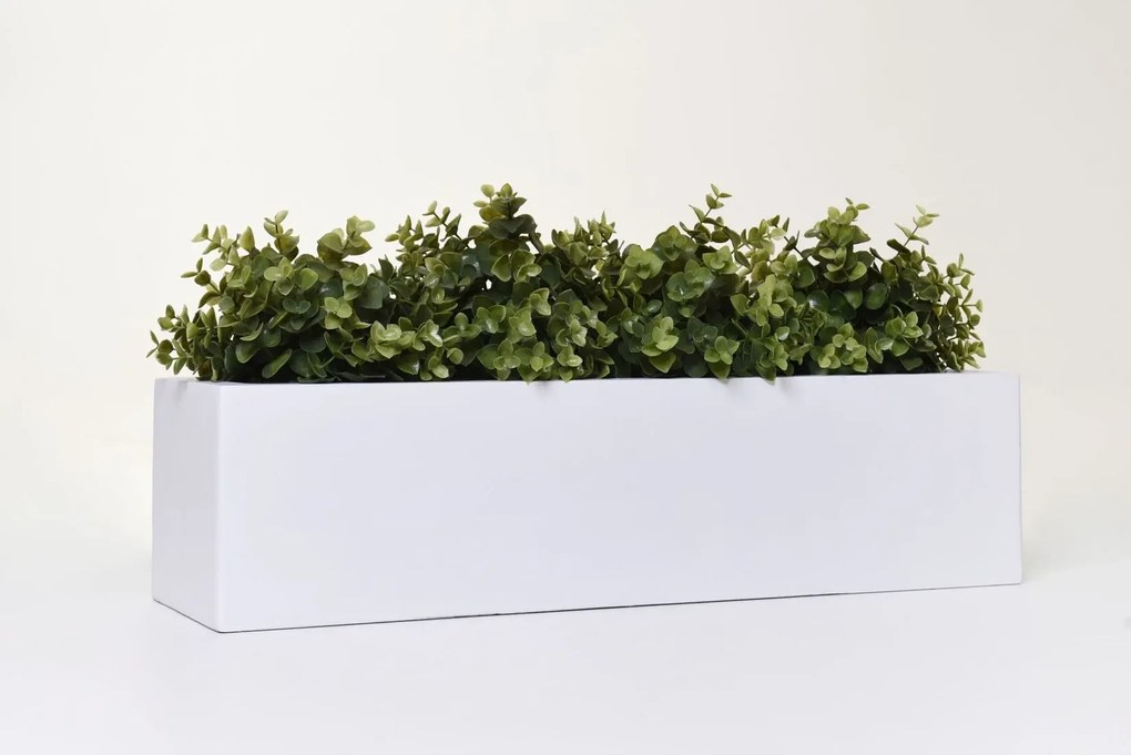 Balkónový hrantík FLOBO, sklolaminát, šírka 60 cm, biely mat