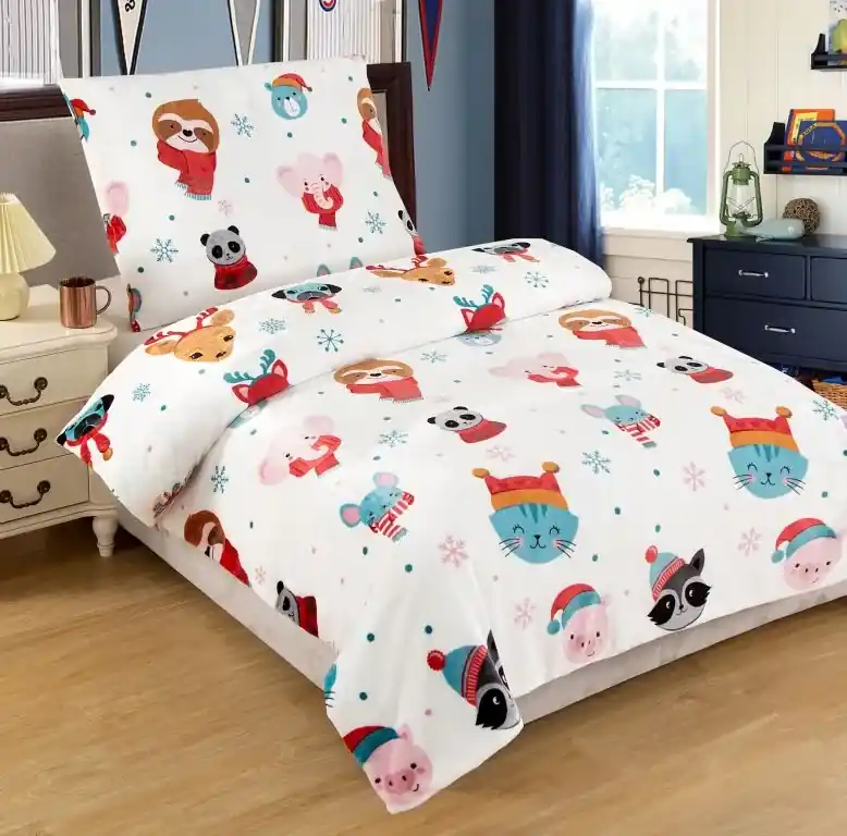 Mikroplyšové posteľné obliečky Zoo, 140 x 200 cm, detský motív | BIANO