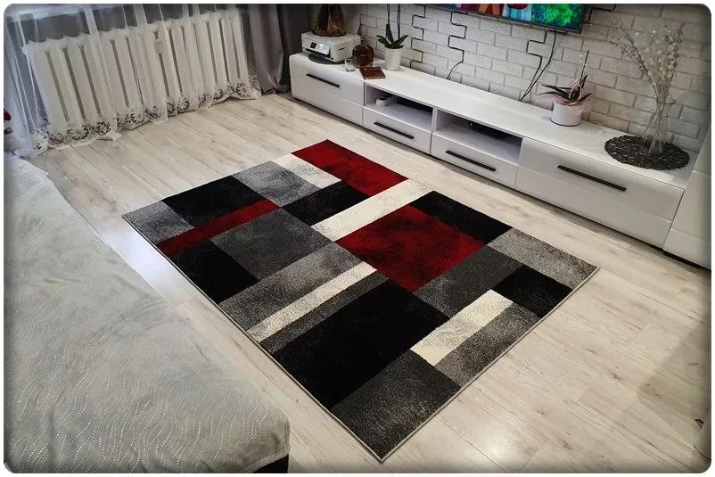 Dekorstudio Moderný koberec SUMATRA - Červený vzor Rozmer koberca: 120x170cm