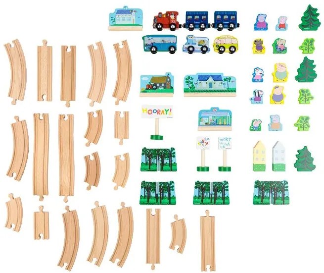 Drevená železnica „Prasiatko Peppa“  (100395689)