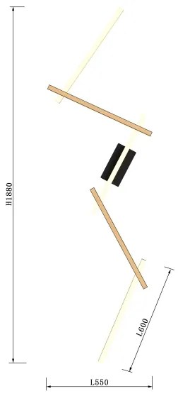 Wofi 7021-506- LED Stmievateľné nástenné svietidlo RIMINI LED/57W/230V hnedá/čierna