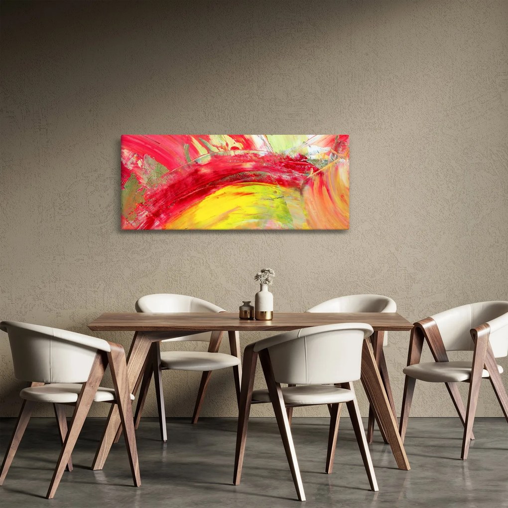 Obraz abstrakcie - maľba (120x50 cm)