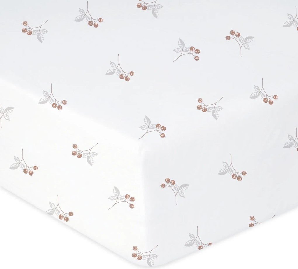 Babymatex Bavlnené prestieradlo do postieľky 60x120 cm - Maliny