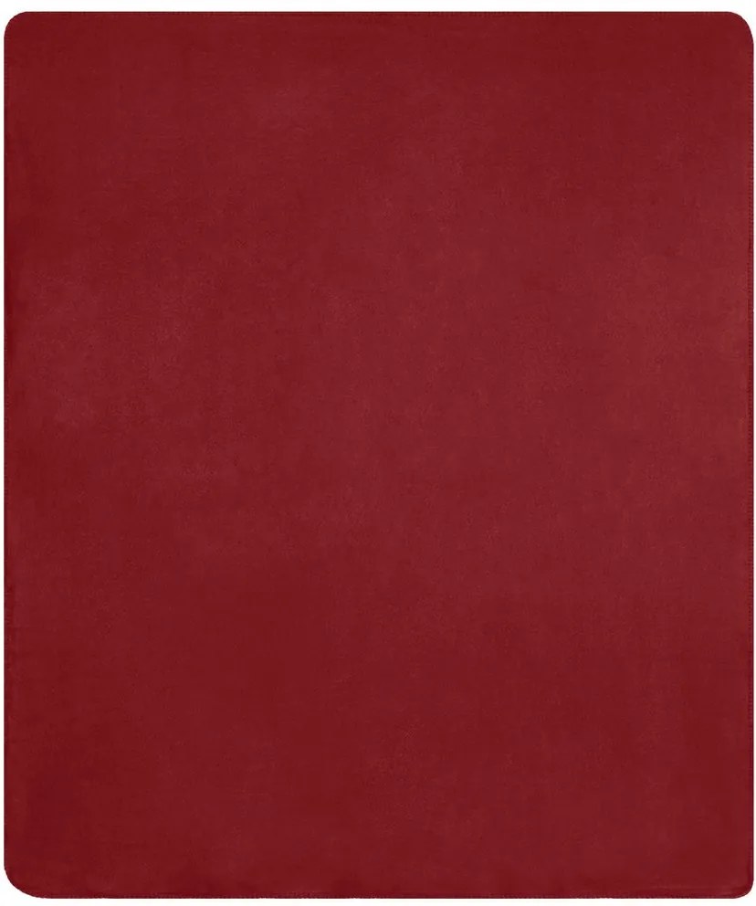 James & Nicholson (Daiber) Fleece deka 150x170 cm JN952 - Bordeaux / smotanová | 150 x 170 cm