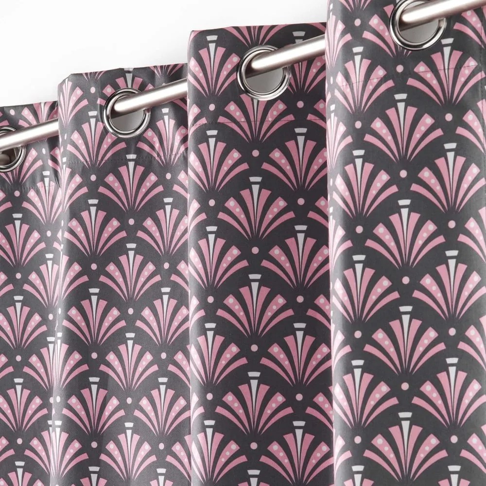 Ružovo-sivý zatemňovací záves z mikrovlákna 135x260 cm Surya – douceur d'intérieur