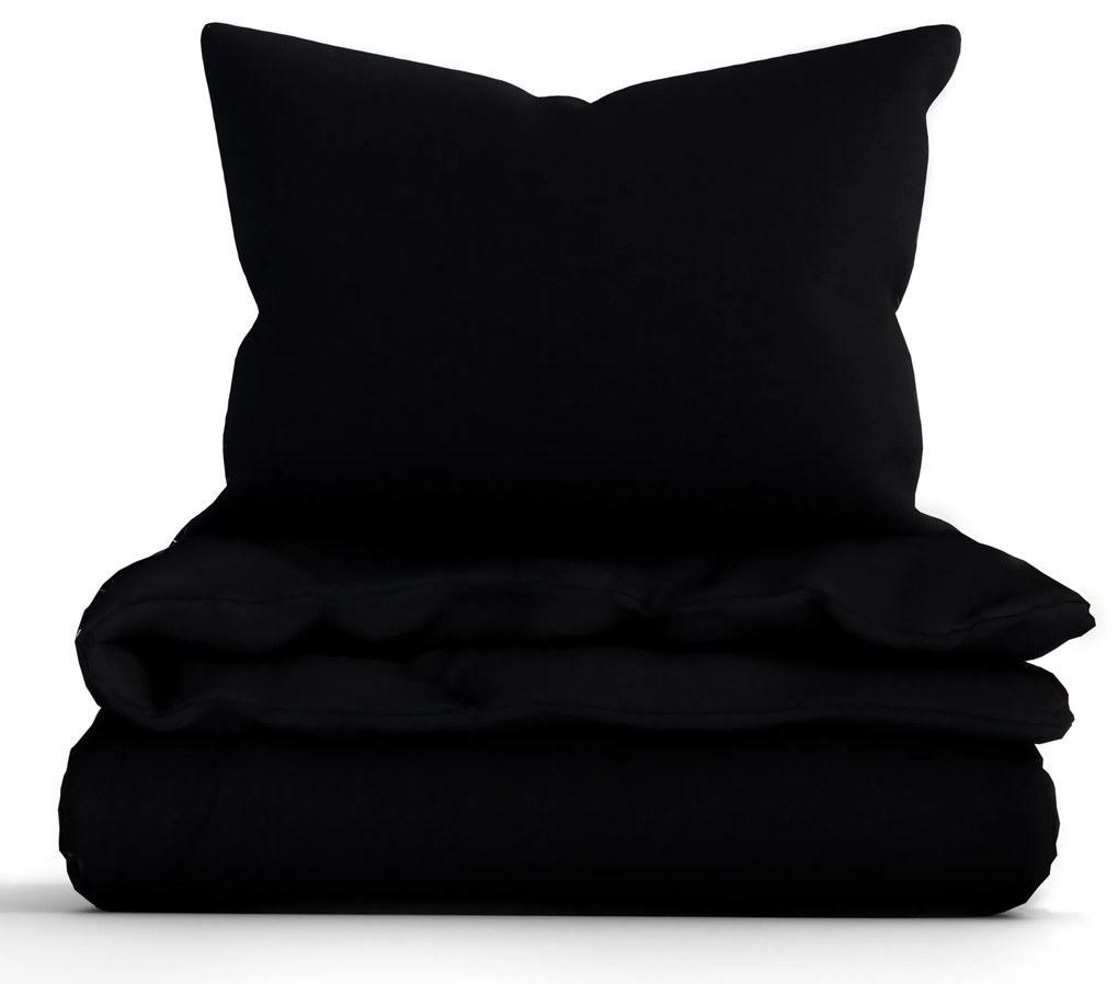 Francúzské bavlnené obliečky Renforcé – Jasmine čierna