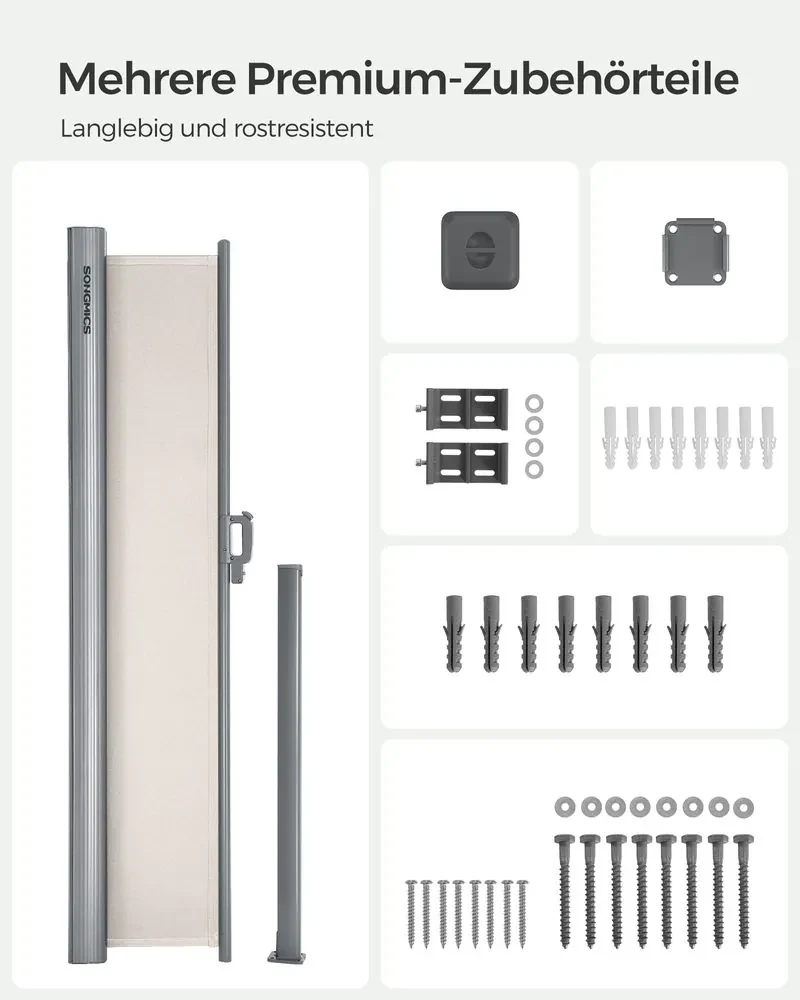 Bočná markíza 180 x 350 cm SONGMICS GSA185E