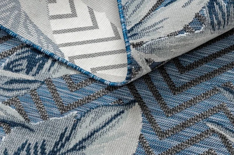 Dywany Łuszczów, Kusový koberec Botanic 65242 Feathers navy – na von aj na doma, 117x170, modrá, chodba / predsieň