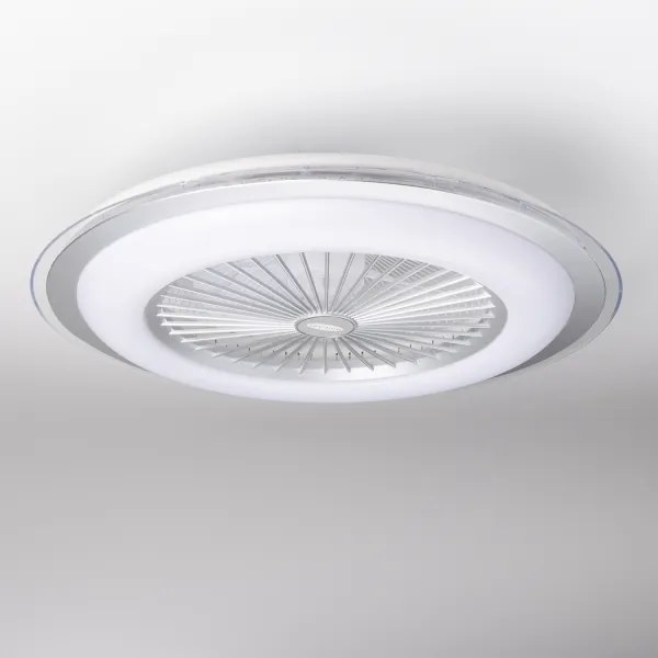 Brilagi - LED Stmievateľné svietidlo s ventilátorom RONDA LED/48W/230V strieborná+DO
