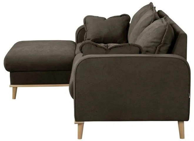 Hnedá rohová pohovka (ľavý roh) Beata - Ropez