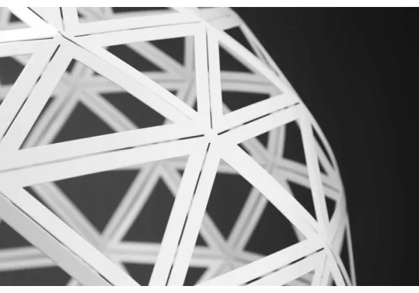 Luster na lanku FROZEN 1xE27/60W/230V pr. 50 cm biela