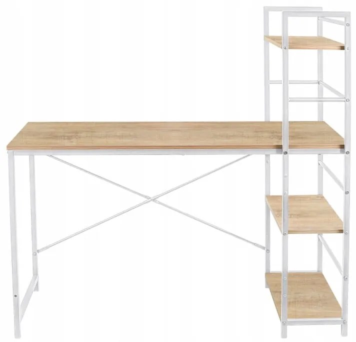 Kancelársky písací stôl (biely kovový rám)