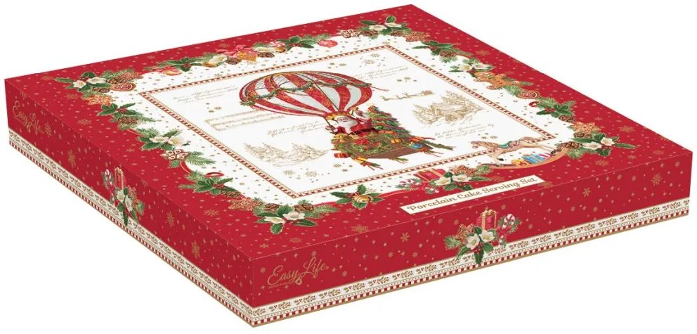 Vianočný podnos na tortu s lopatkou 32cm