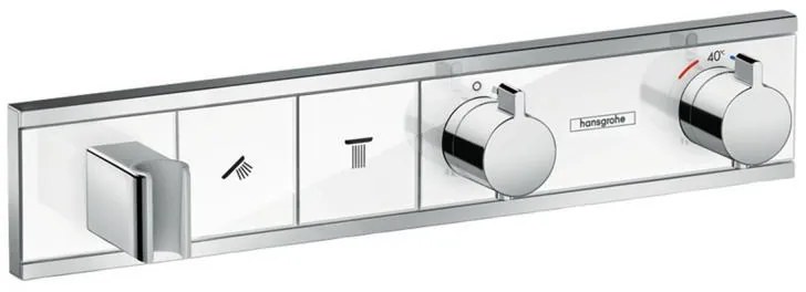 Hansgrohe RainSelect, termostatická sprchová batéria pod omietku, na 2 výstupy, biela/chrómová, HAN-15355400