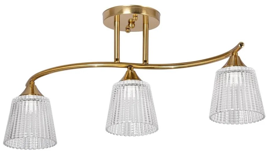 Luster na tyči 3xE14/60W/230V zlatá
