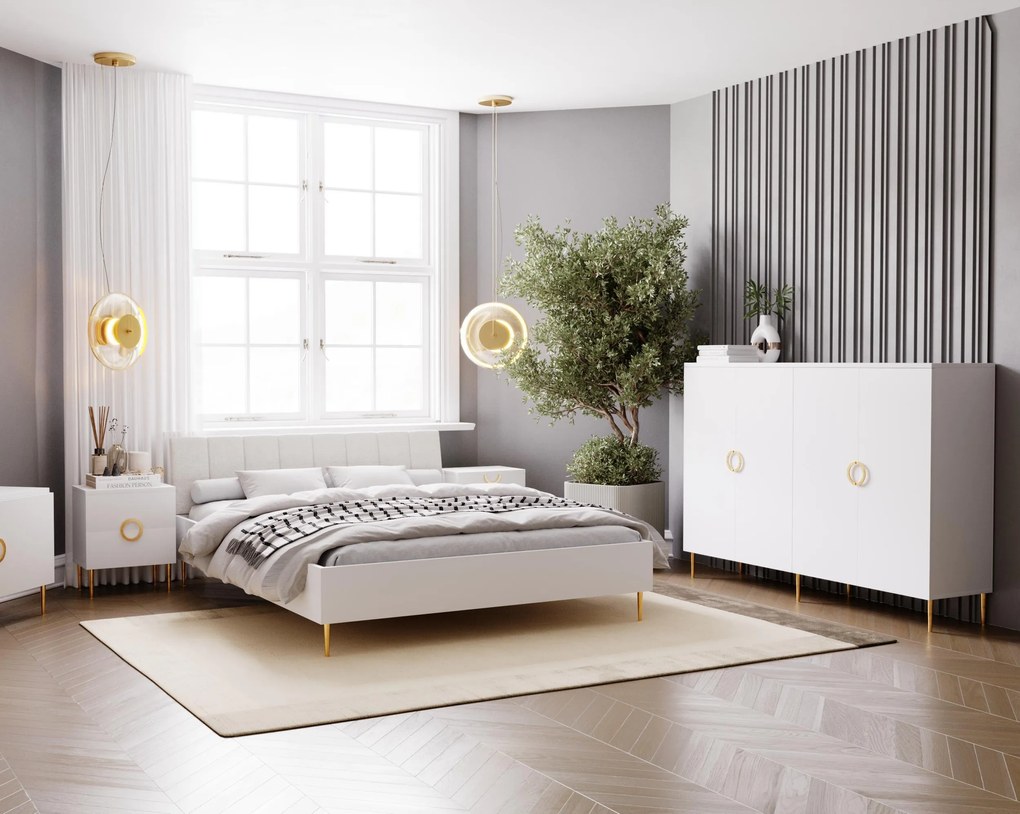 Manželská posteľ 160x200 cm Bellic B5 (kašmír) (s roštom). Akcia -7%. Vlastná spoľahlivá doprava až k Vám domov. 1123702