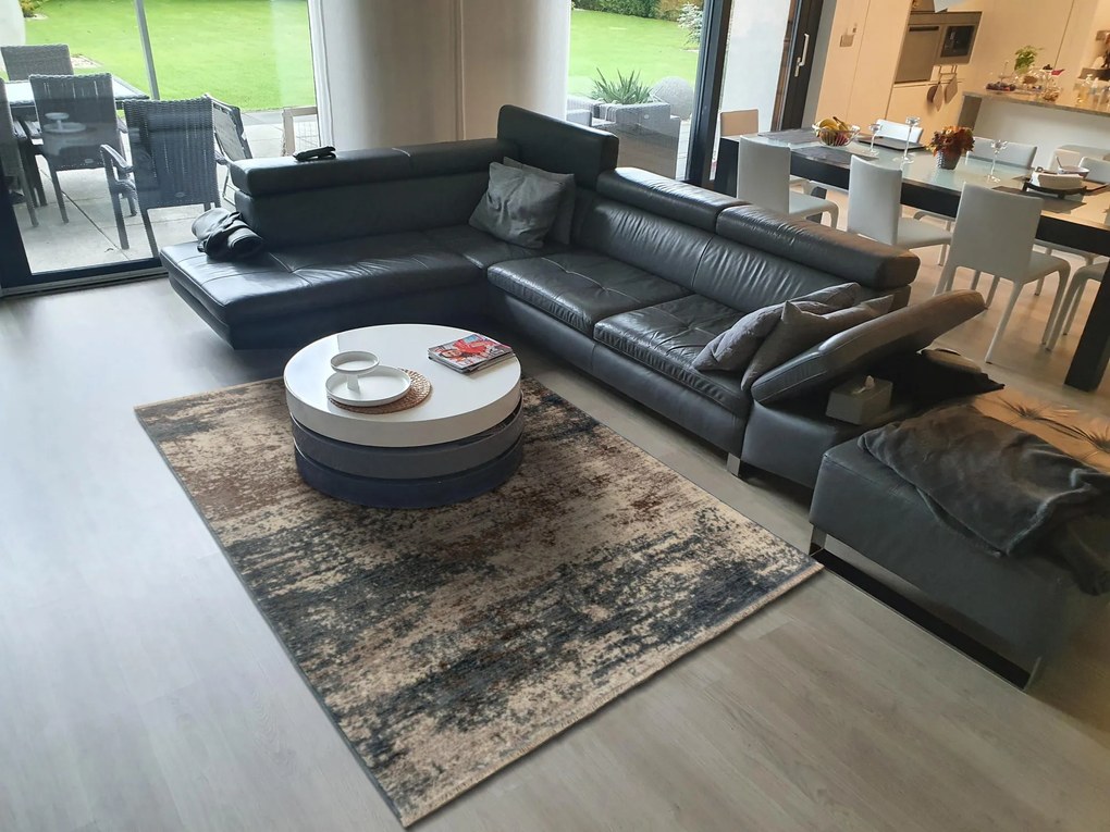 Osta, Kusový koberec Djobie 4583 621, 85x155, modrá, chodba / predsieň