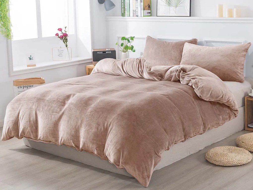 XPOSE® Mikroplyšové JORGA - hnedé