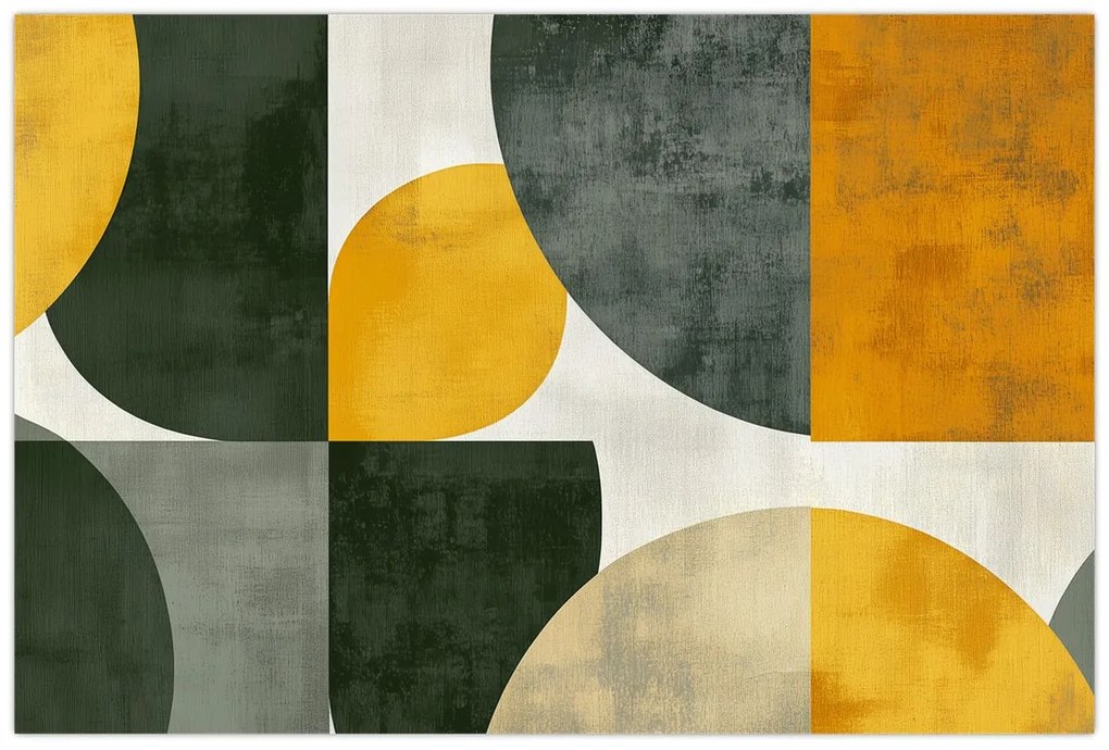 Obraz - Abstrakcia v olivovej farbe (90x60 cm)