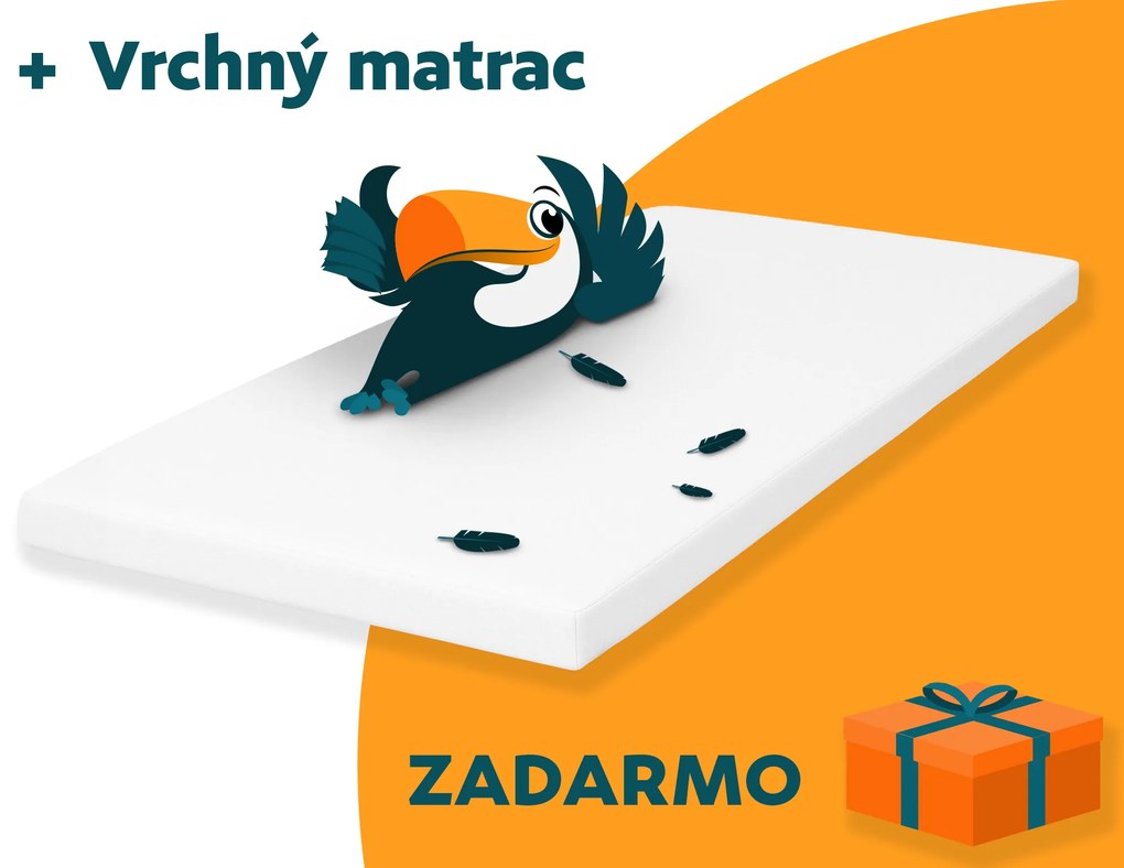 Wilsondo Čalúnená boxspring manželská posteľ Guliette s matracom - biela Rozmer: 160x200